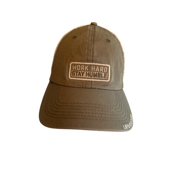 Life is Good Work Hard Stay Humble Mesh Back Baseball Cap - Picture 1 of 5